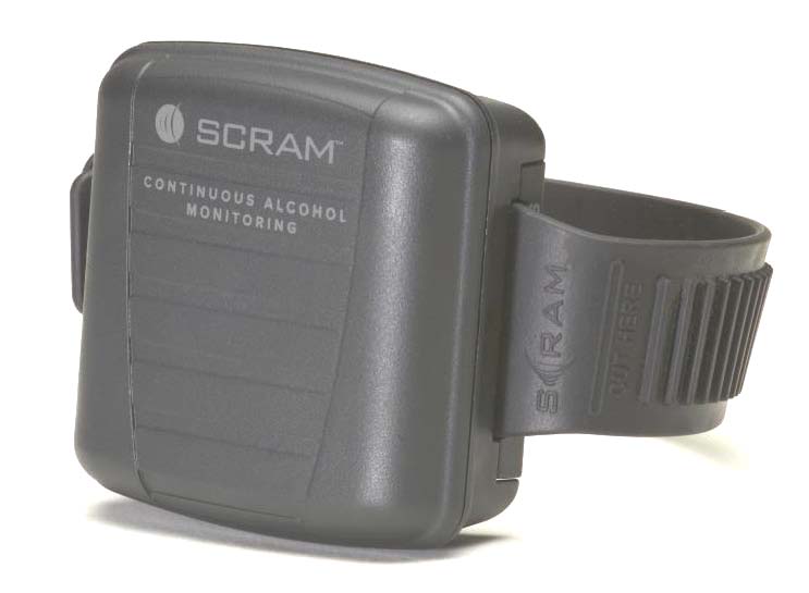 A ‘sobriety tag’ used to detect alcohol consumption during periods of court-ordered abstinence