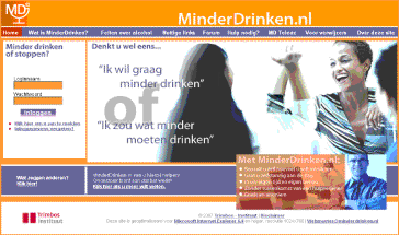 Home page of Drinking Less web site
